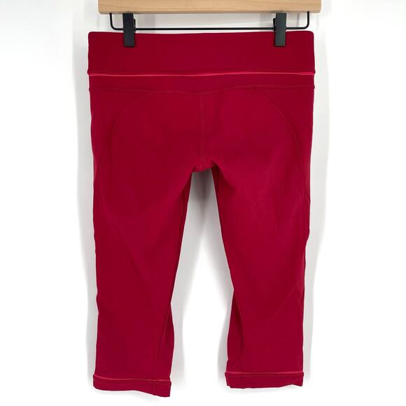 Lululemon Passion Crop II Size 6 Deepest Cranberry - Picture 2 of 9